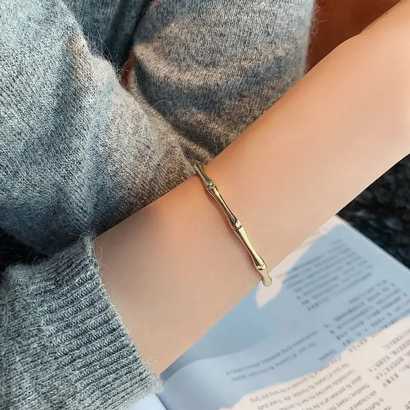 Stainless Steel Bracelets Vintage Men's Fashion Woven Twist Texture Bangles For Women Jewelry Statement Streetwear Goth Gifts