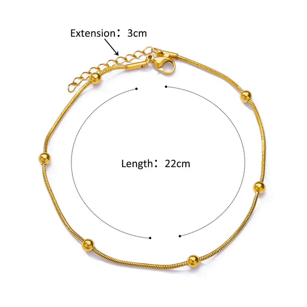 Cute Ocean Animal Anklets for Women Stainless Steel Gold Color Leg Chain Ankle Bracelet Summer Beach Foot Jewelry Accessories