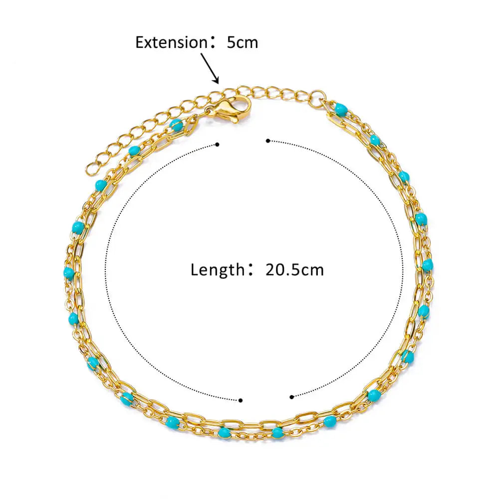 Cute Ocean Animal Anklets for Women Stainless Steel Gold Color Leg Chain Ankle Bracelet Summer Beach Foot Jewelry Accessories