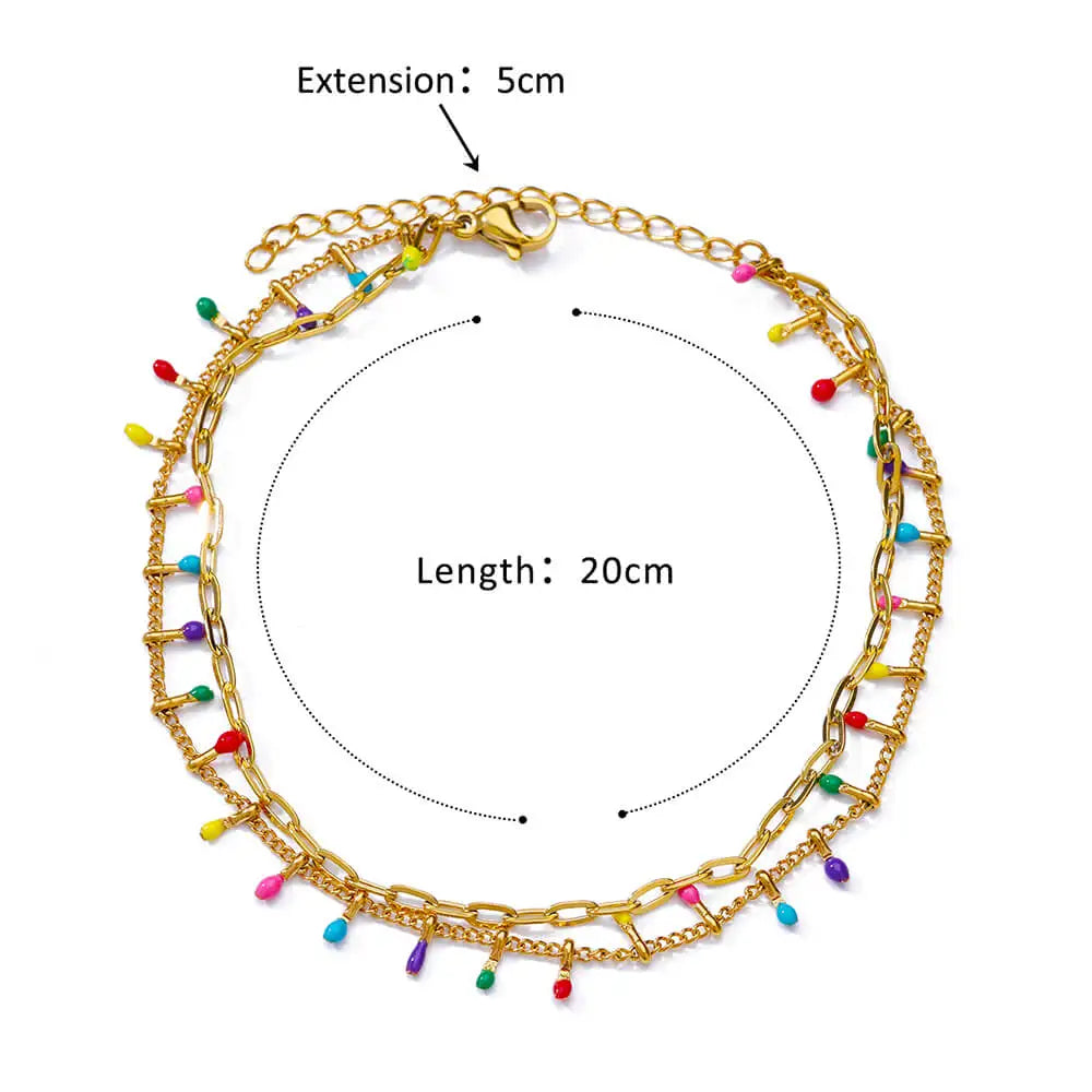 Cute Ocean Animal Anklets for Women Stainless Steel Gold Color Leg Chain Ankle Bracelet Summer Beach Foot Jewelry Accessories