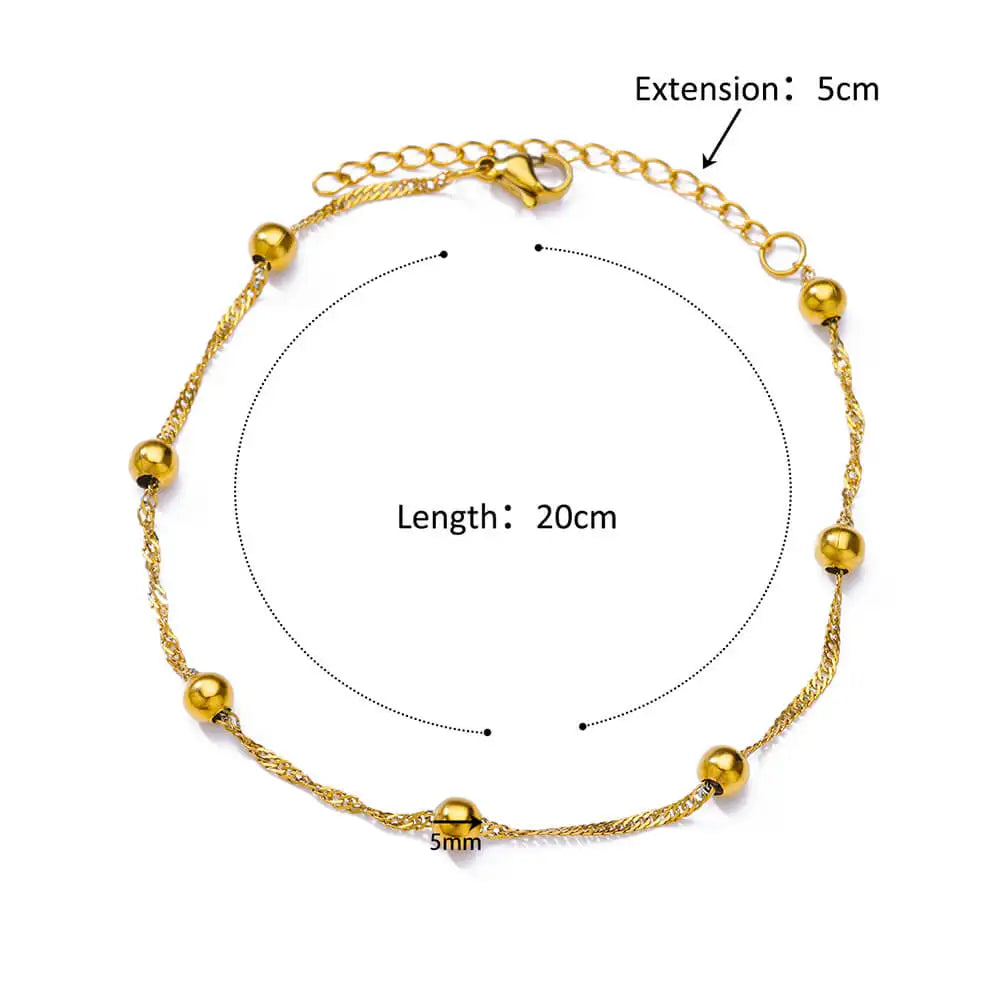 Cute Ocean Animal Anklets for Women Stainless Steel Gold Color Leg Chain Ankle Bracelet Summer Beach Foot Jewelry Accessories