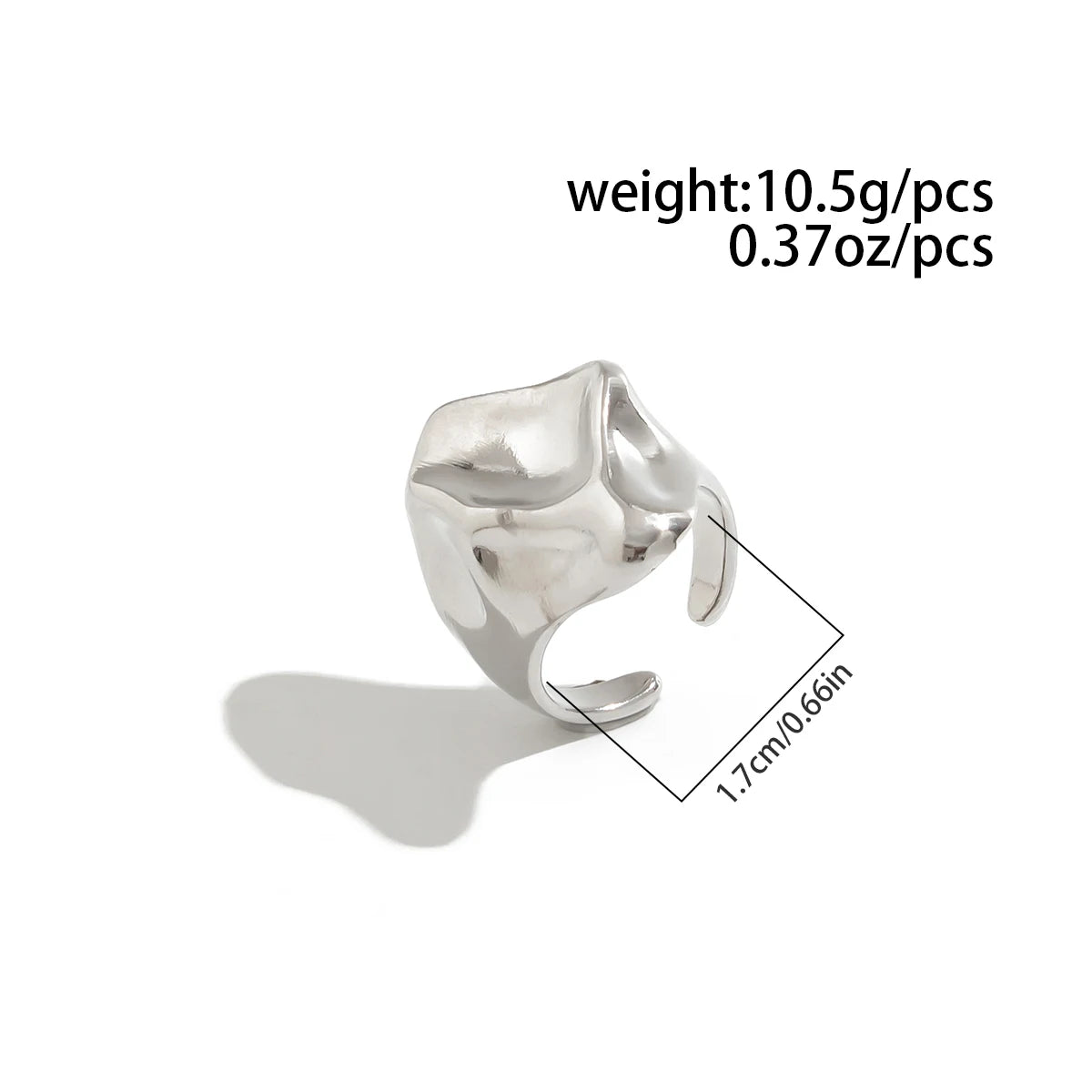 Lacteo Gothic Irregular Gold Color Chunky Thick Rings for Women Vintage Flower Shaped Opening Rings Daily Aesthetic Jewelry Gift