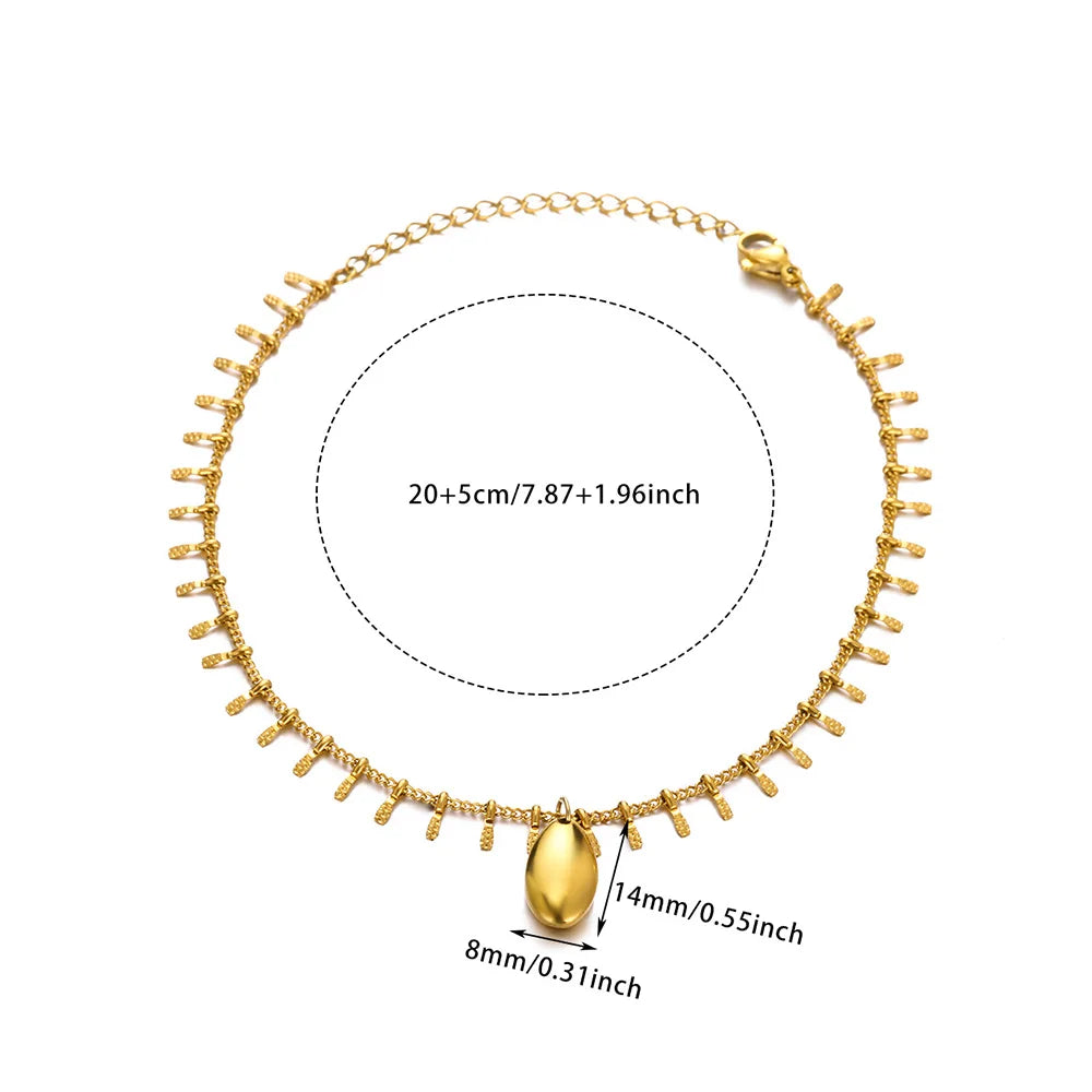 Cute Ocean Animal Anklets for Women Stainless Steel Gold Color Leg Chain Ankle Bracelet Summer Beach Foot Jewelry Accessories